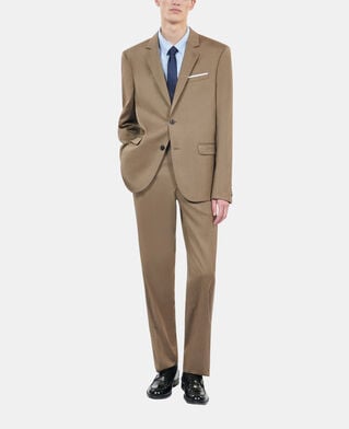 The Kooples MEN BROWN light brown wool suit trousers