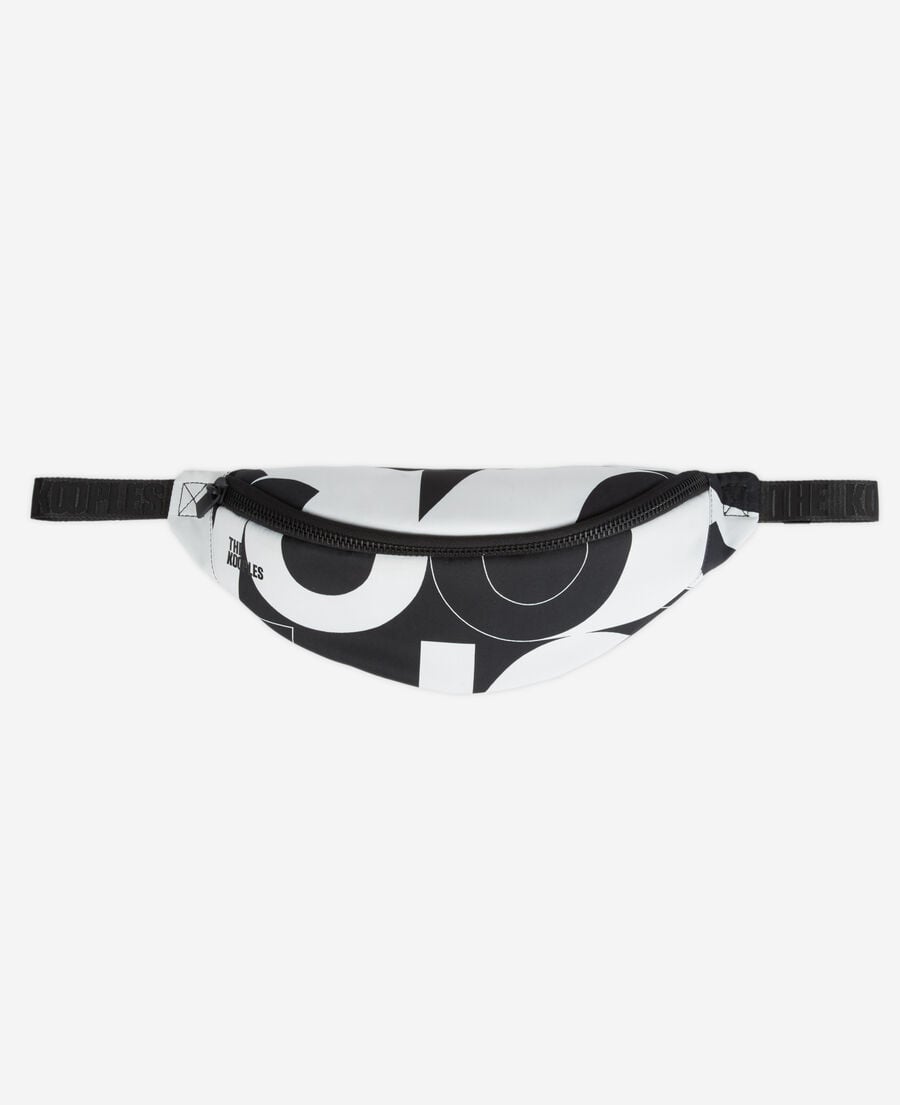 The Kooples MIXTA BLACK / WHITE riñonera logotipo the kooples