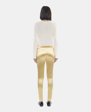 The Kooples F ANTIC GOLD golden satin leggings