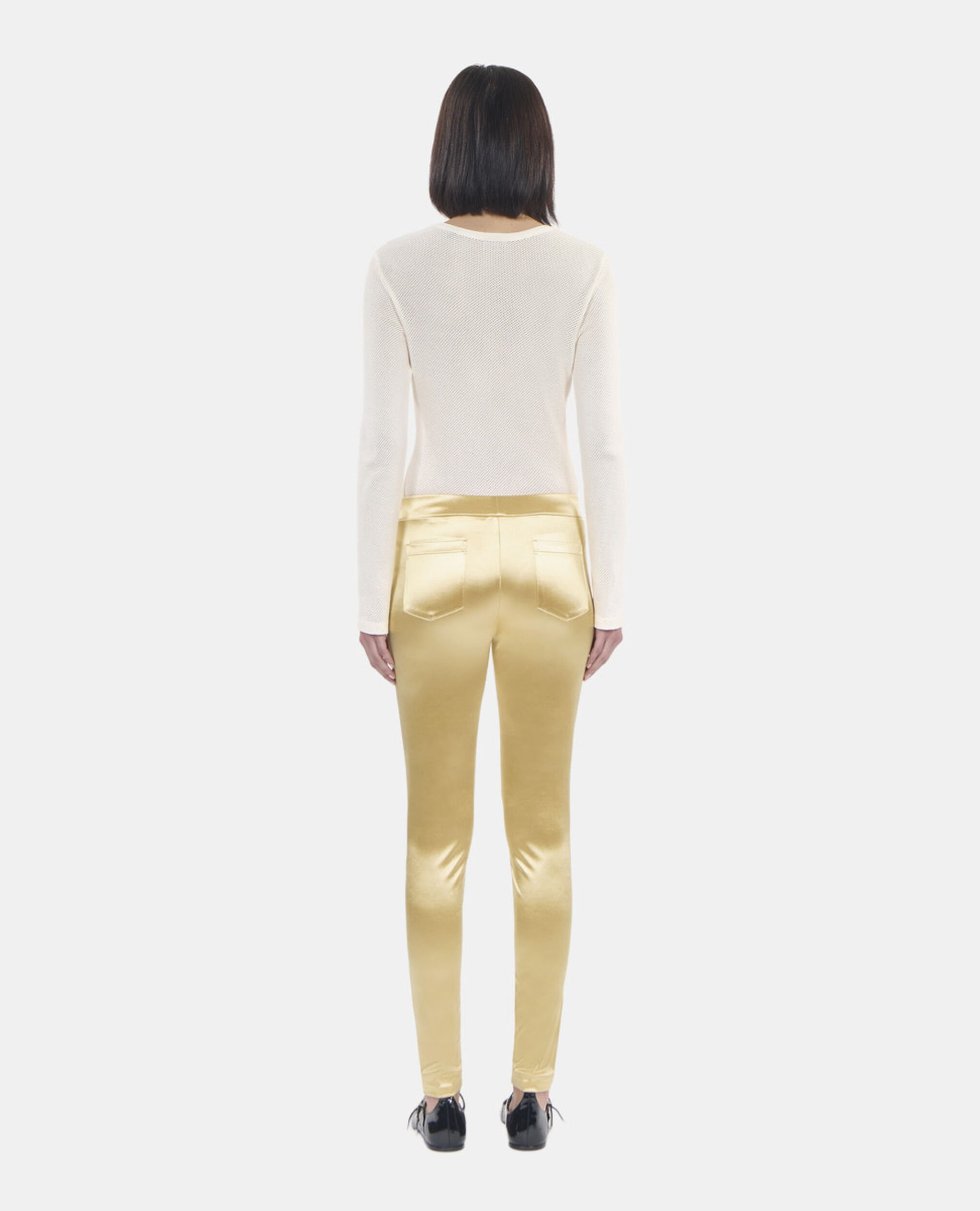 Golden satin leggings, ANTIC GOLD, hi-res image number null