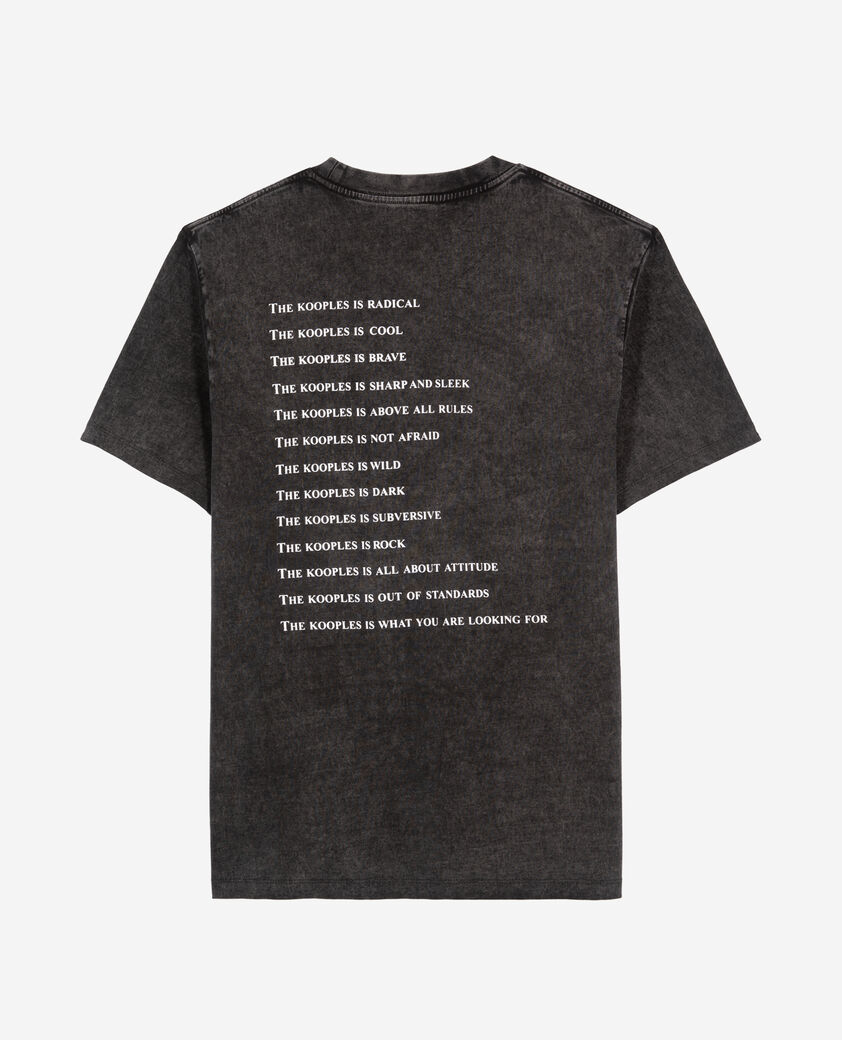The Kooples HOMBRE BLACK WASHED camiseta what is negra