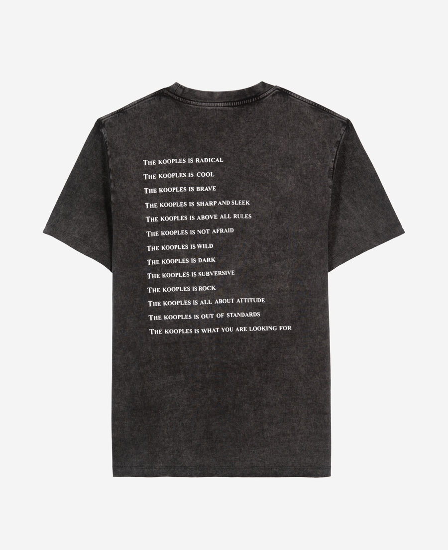 The Kooples HOMBRE BLACK WASHED camiseta what is negra