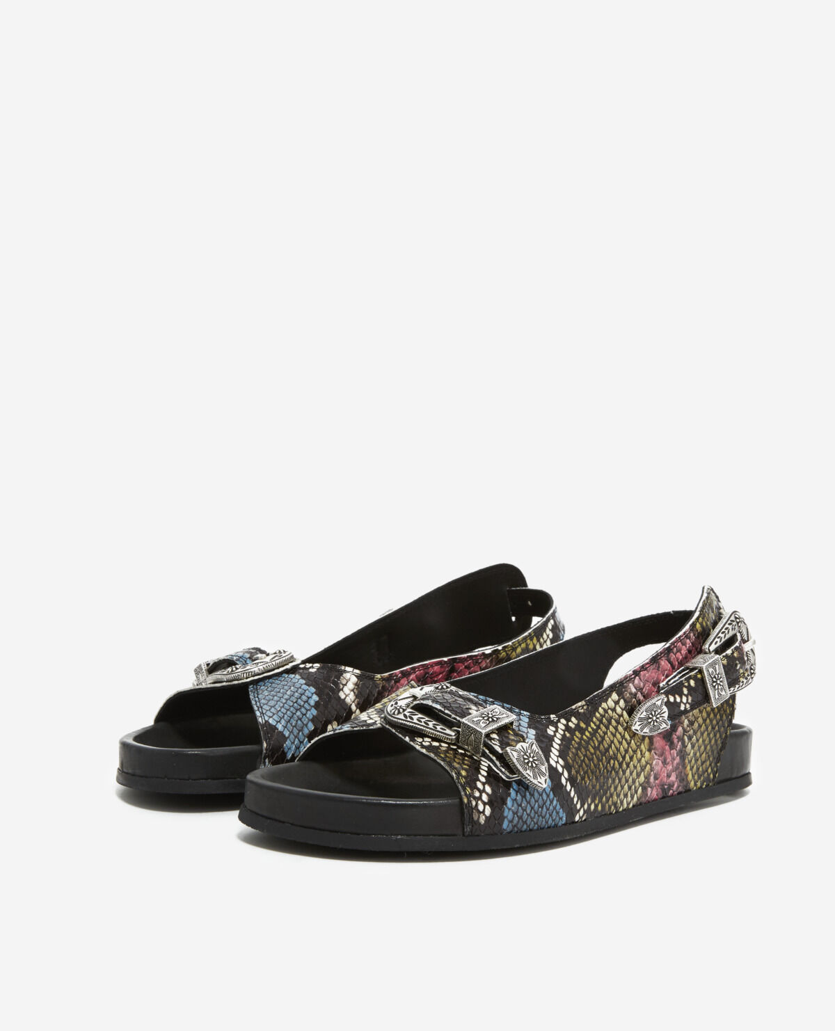 Sandalias de piel top de serpiente