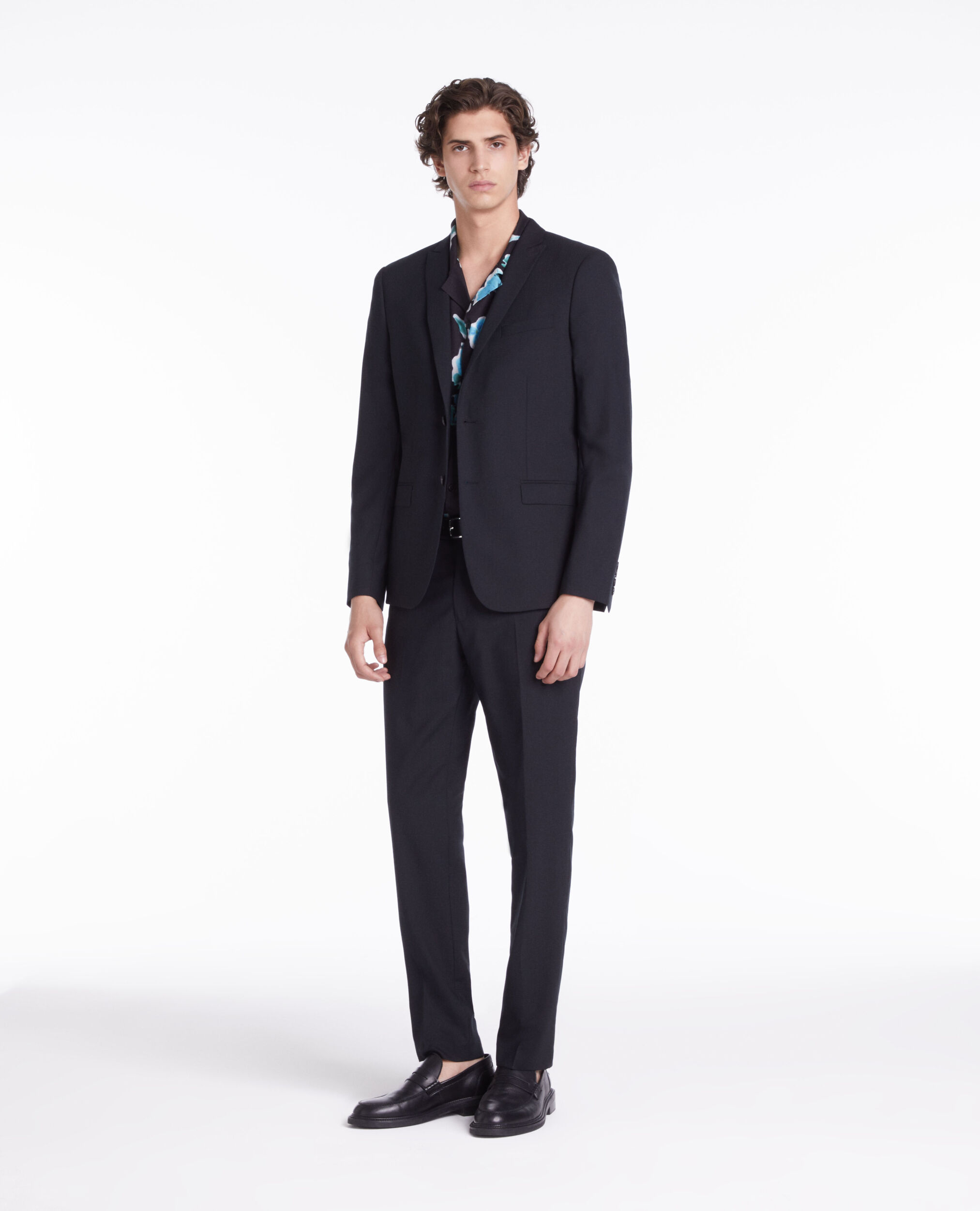 Veste de costume Prince Galles en laine bleu marine, DARK NAVY, hi-res image number null