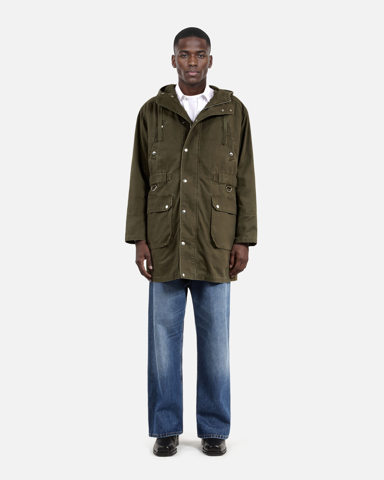 The Kooples HOMME KAKI parka à capuche kaki