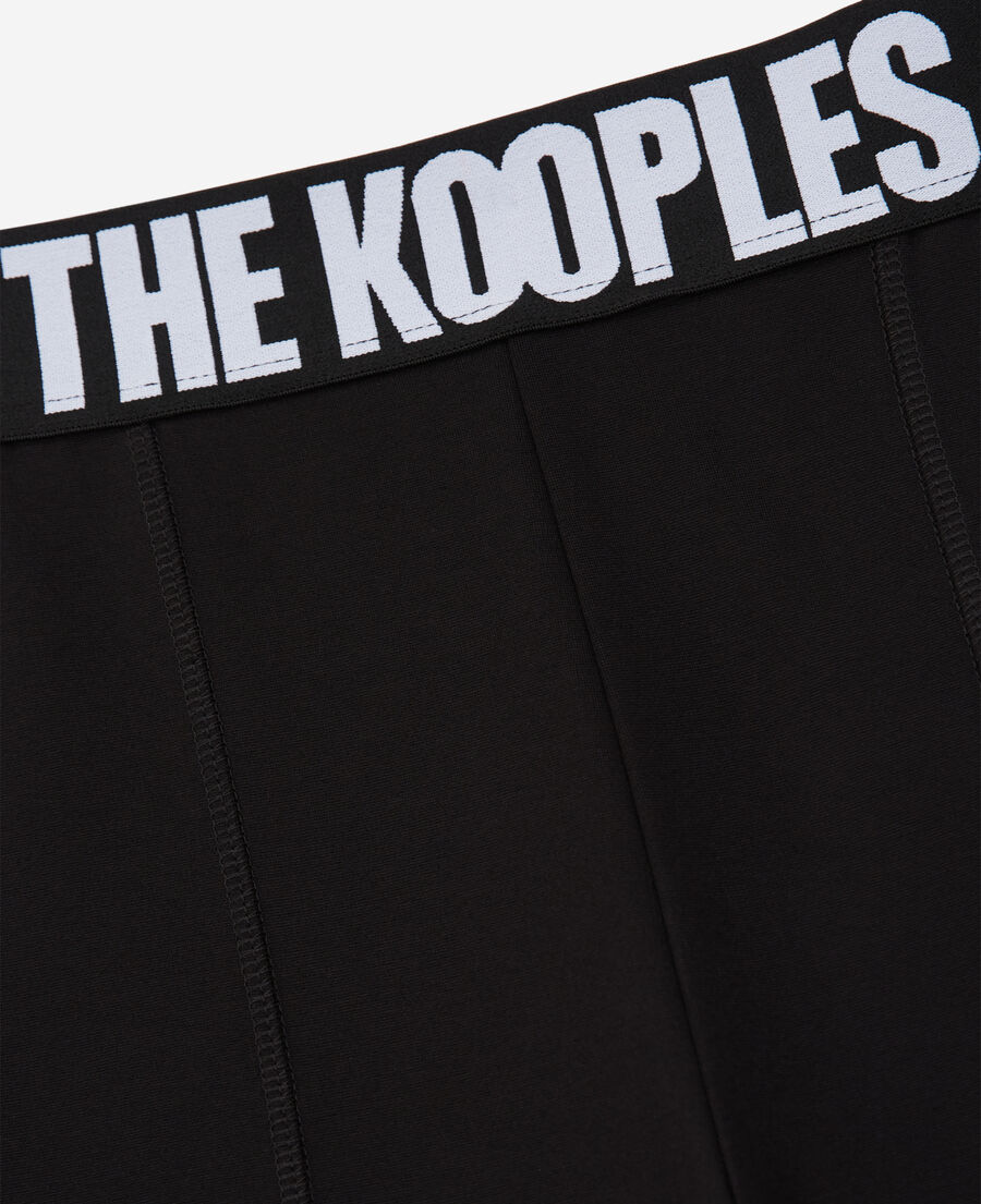 black logo flared pants