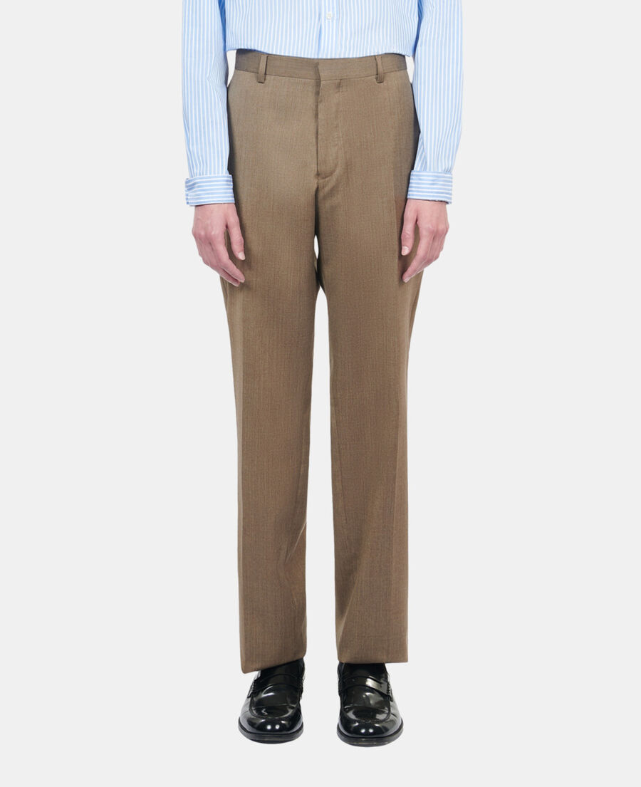 The Kooples H BROWN light brown wool suit trousers