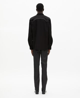 The Kooples HOMME BLACK chemise style western noire