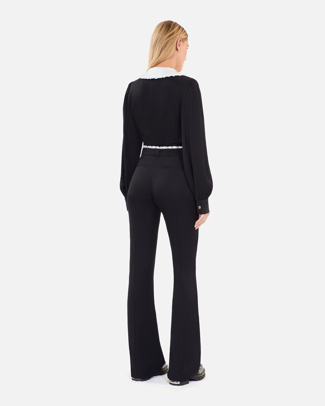 The Kooples FEMME BLACK pantalon flare noir