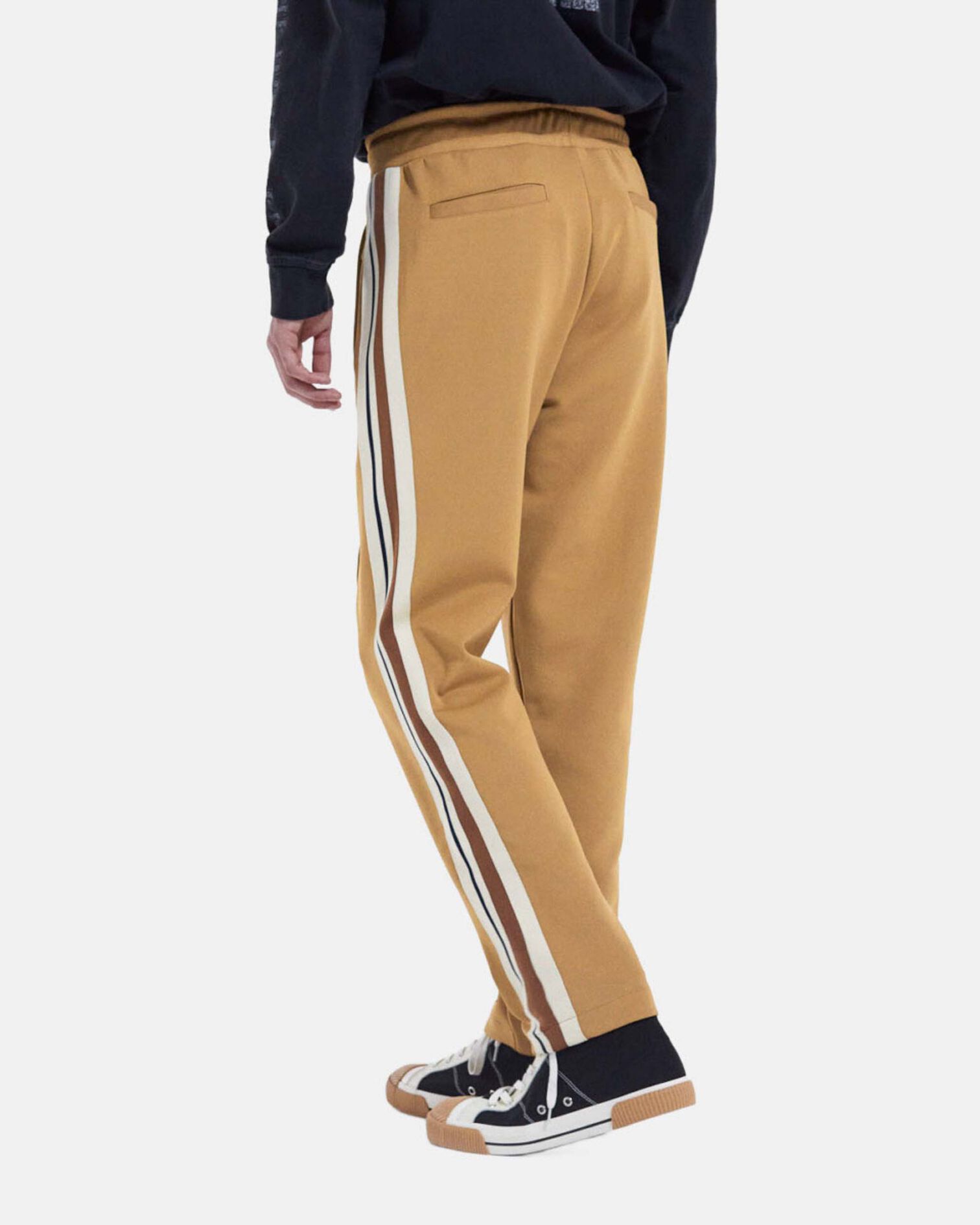 Camel joggers with side zippers and stripes, CAMEL, hi-res image number null