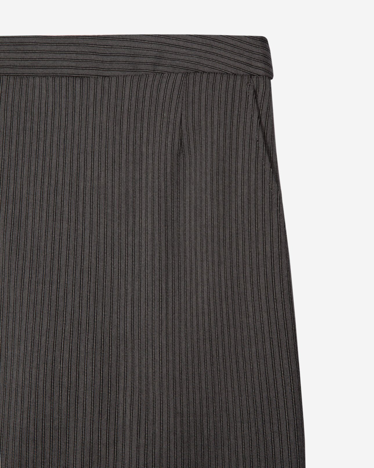 The Kooples WOMEN DARK GREY short gray striped skirt