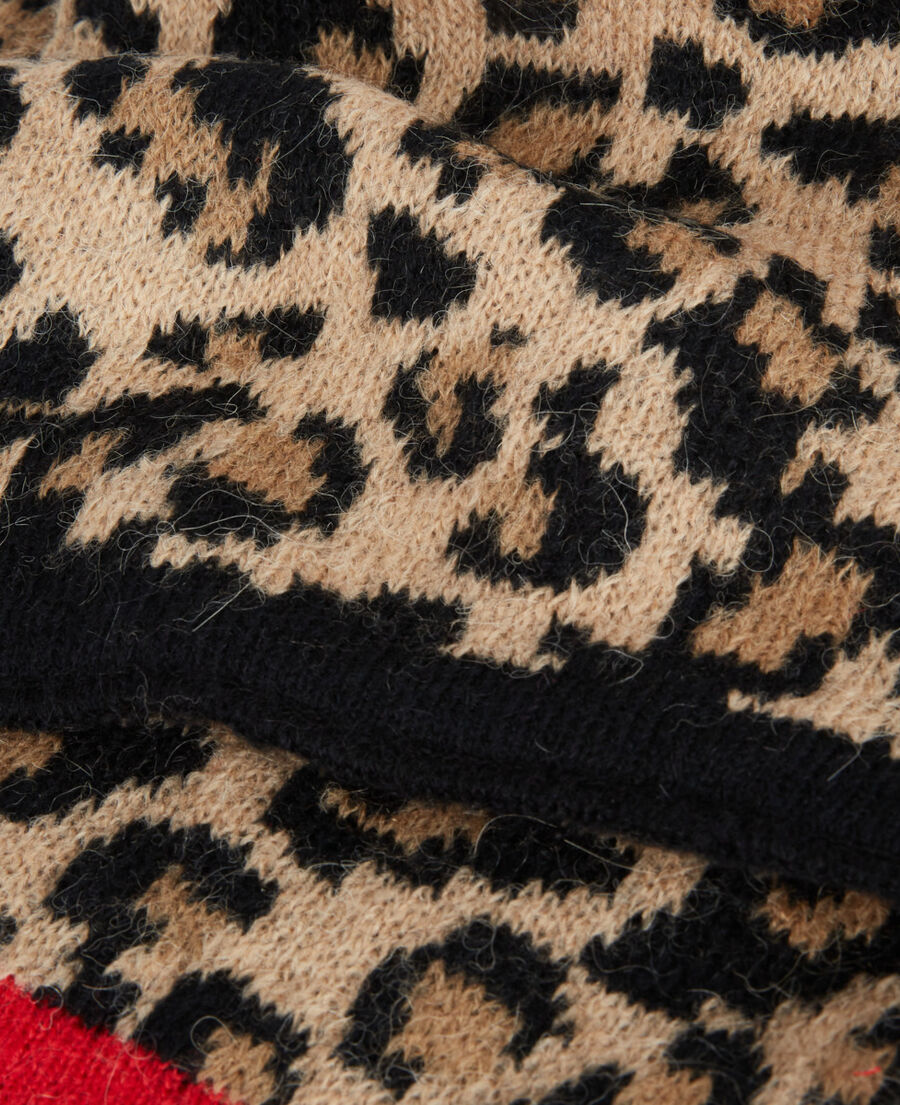 The Kooples MIXTA LEOPARD bufanda lana leopardo