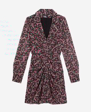 The Kooples FEMME MULTICOLOR robe imprimée courte avec fronces
