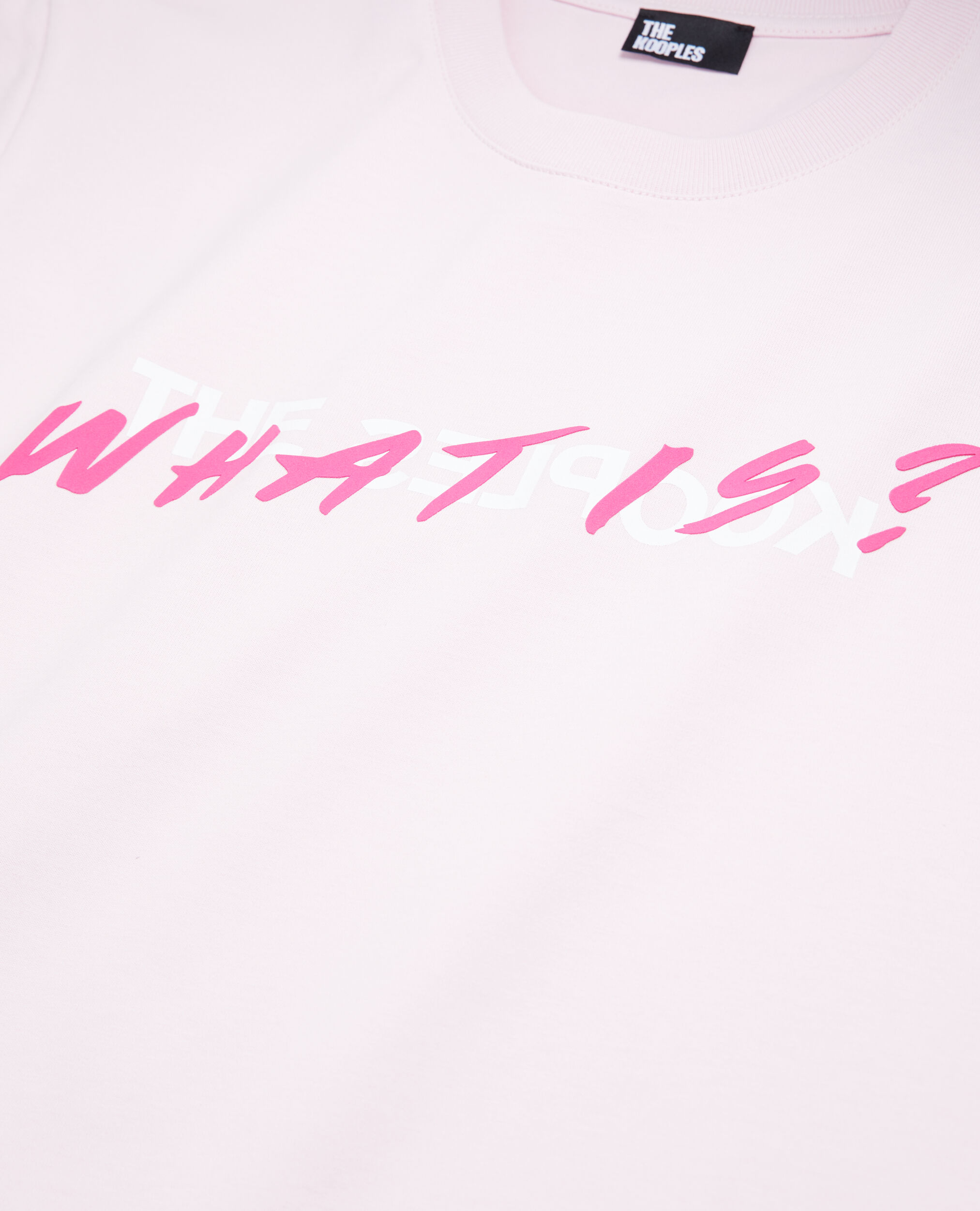 Rosa T-Shirt mit What is-Schriftzug, PALE PINK, hi-res image number null