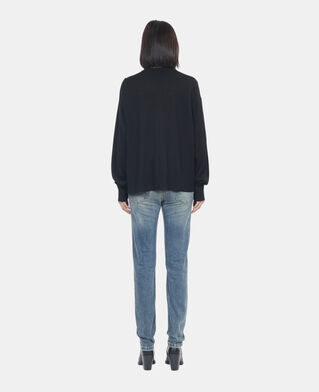 The Kooples FEMME BLACK pull en laine mérinos noir