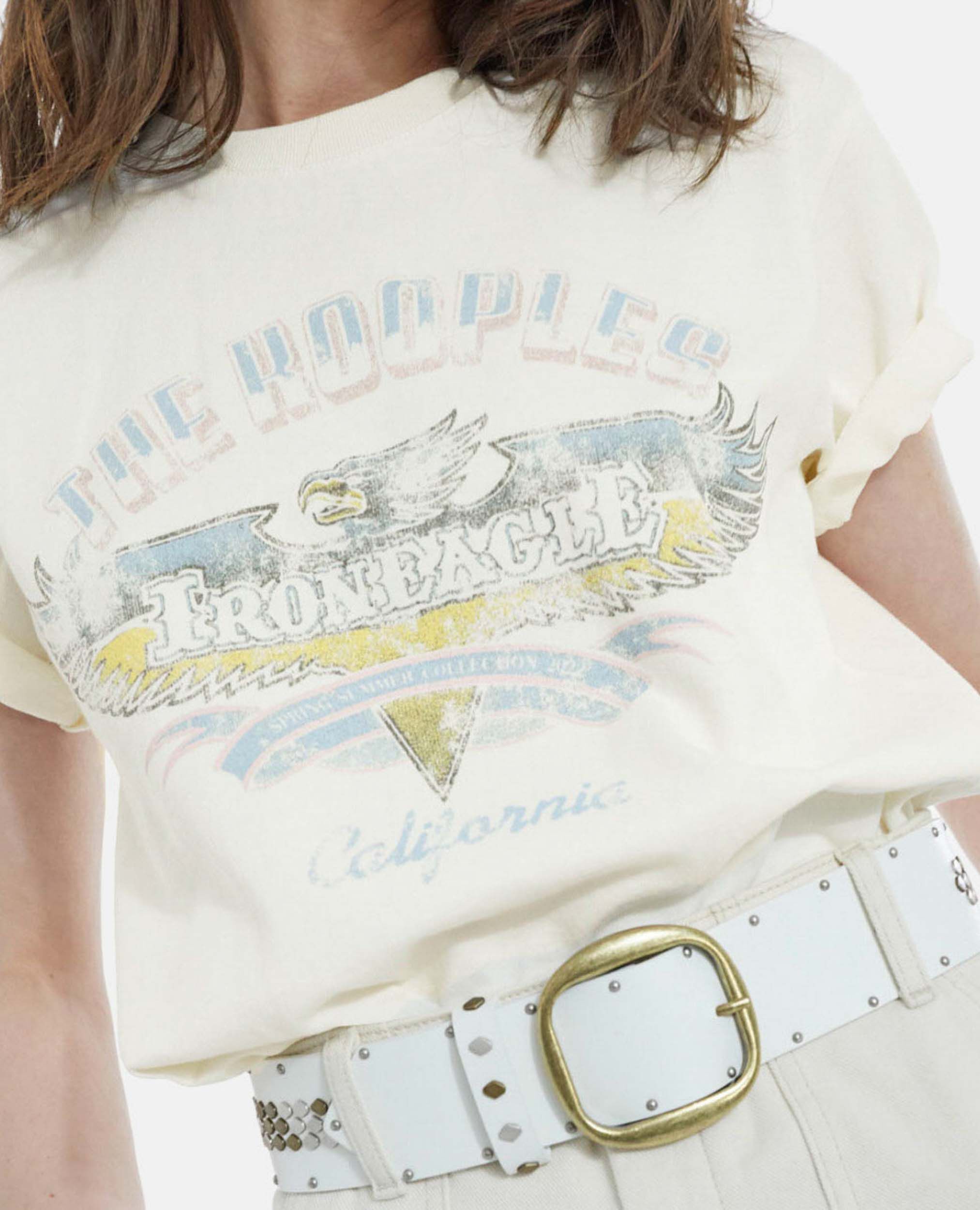 T shirt cru coton imprim aigle The Kooples France