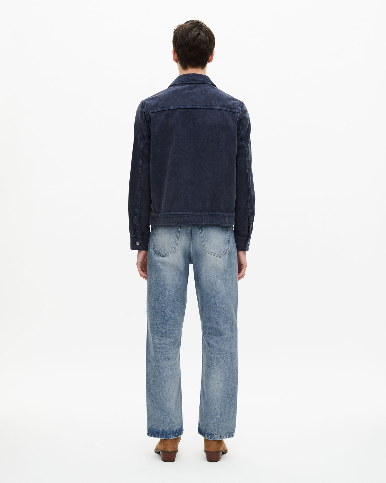 The Kooples HERREN DARK NAVY marineblaue baumwolljacke