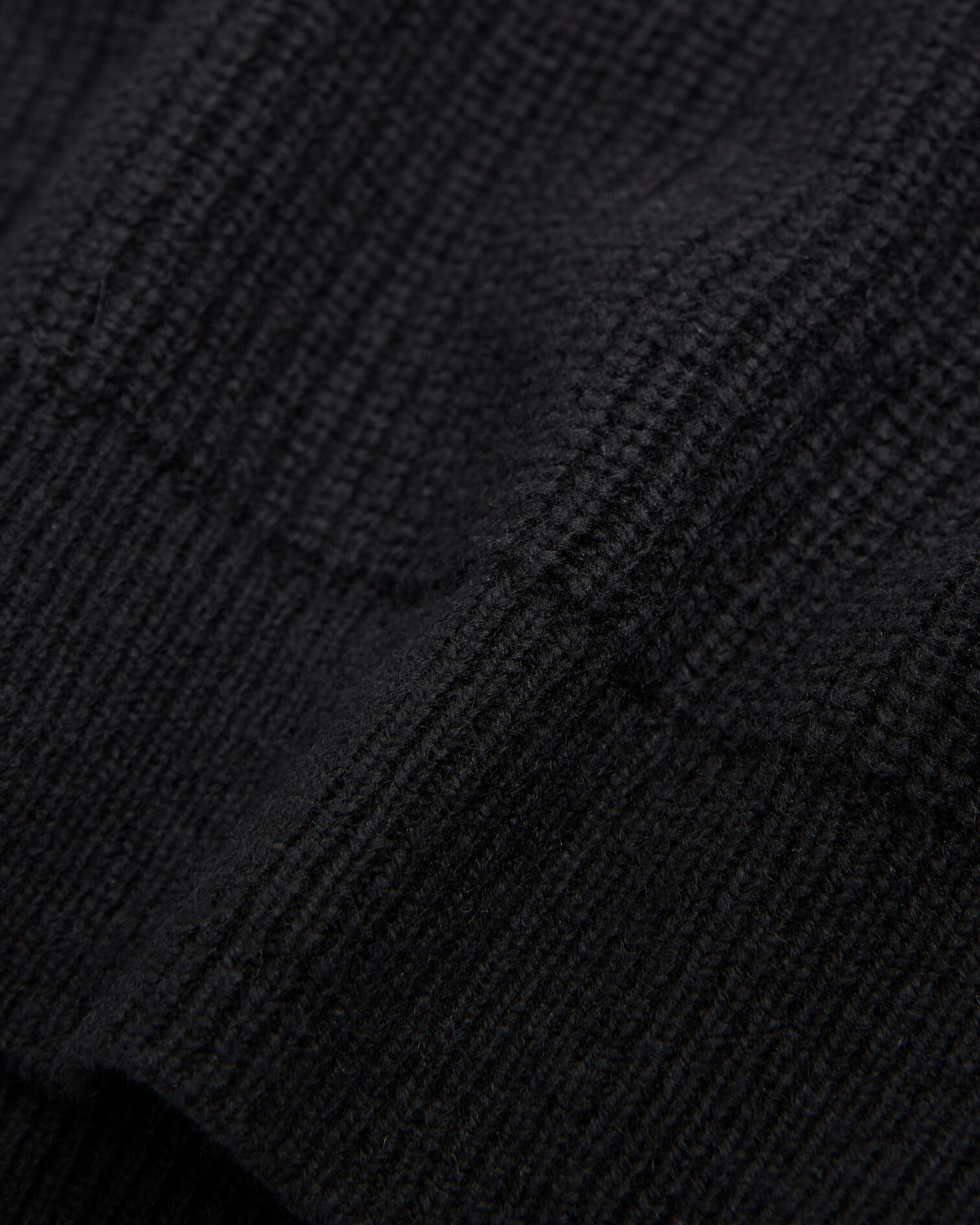 Loose black wool sweater with chain details, BLACK, hi-res image number null
