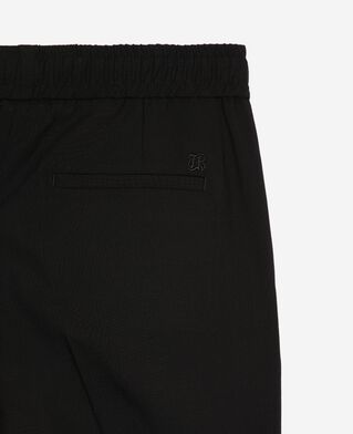The Kooples HOMME BLACK pantalon élastiqué droit en laine noir