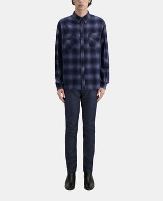 The Kooples H NAVY blue checkered shirt