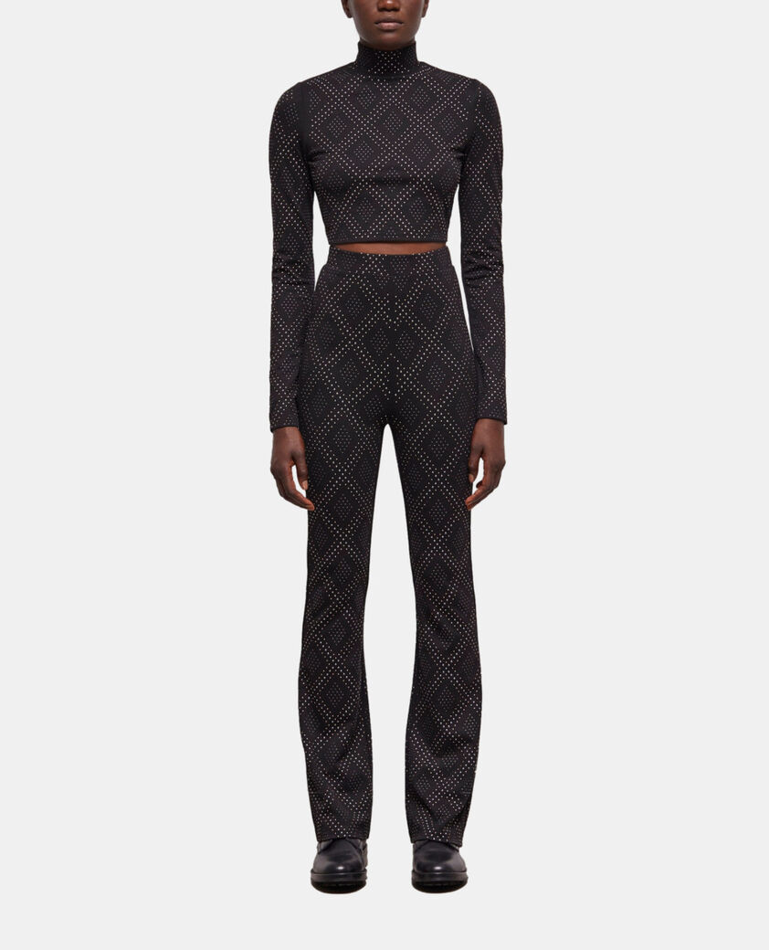 The Kooples FEMME BLACK pantalon à strass noir