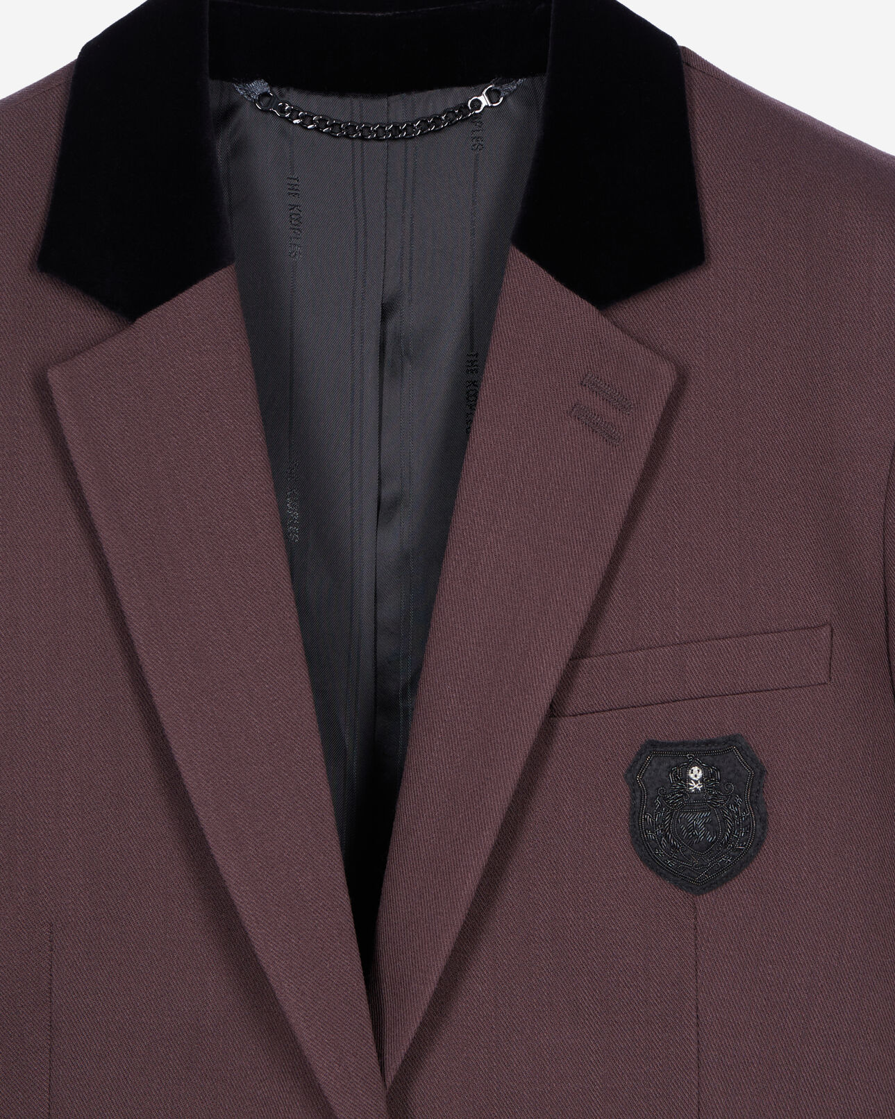 The Kooples FEMME BROWN veste tailleur en laine marron