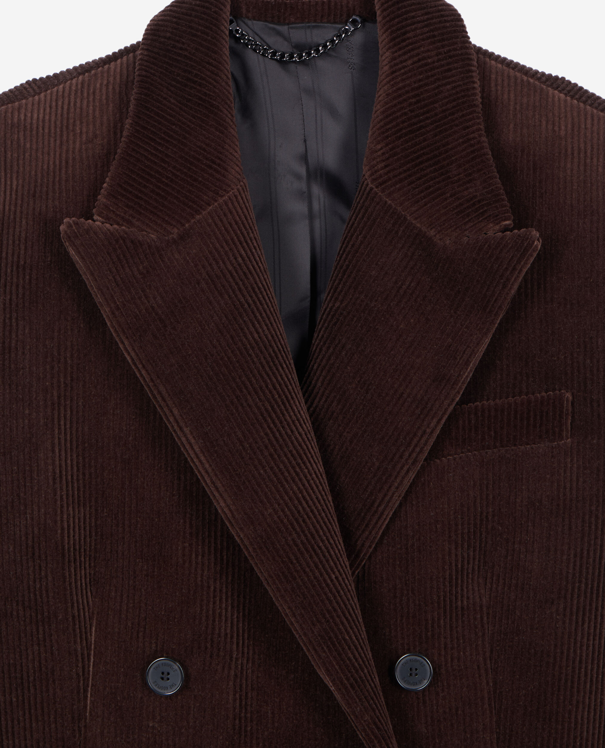 Chaqueta traje terciopelo acanalado marron The Kooples Espana