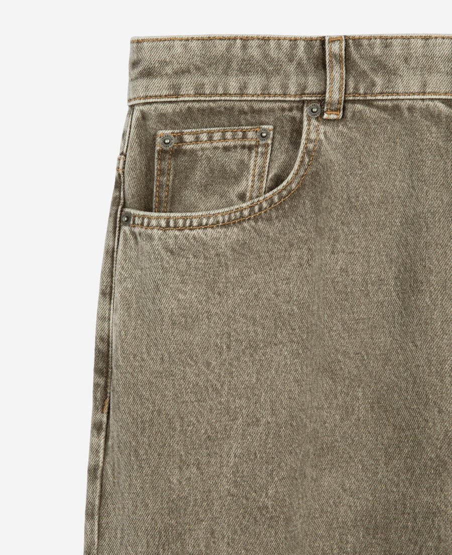 The Kooples MEN OLIVE_01 straight-cut olive jeans