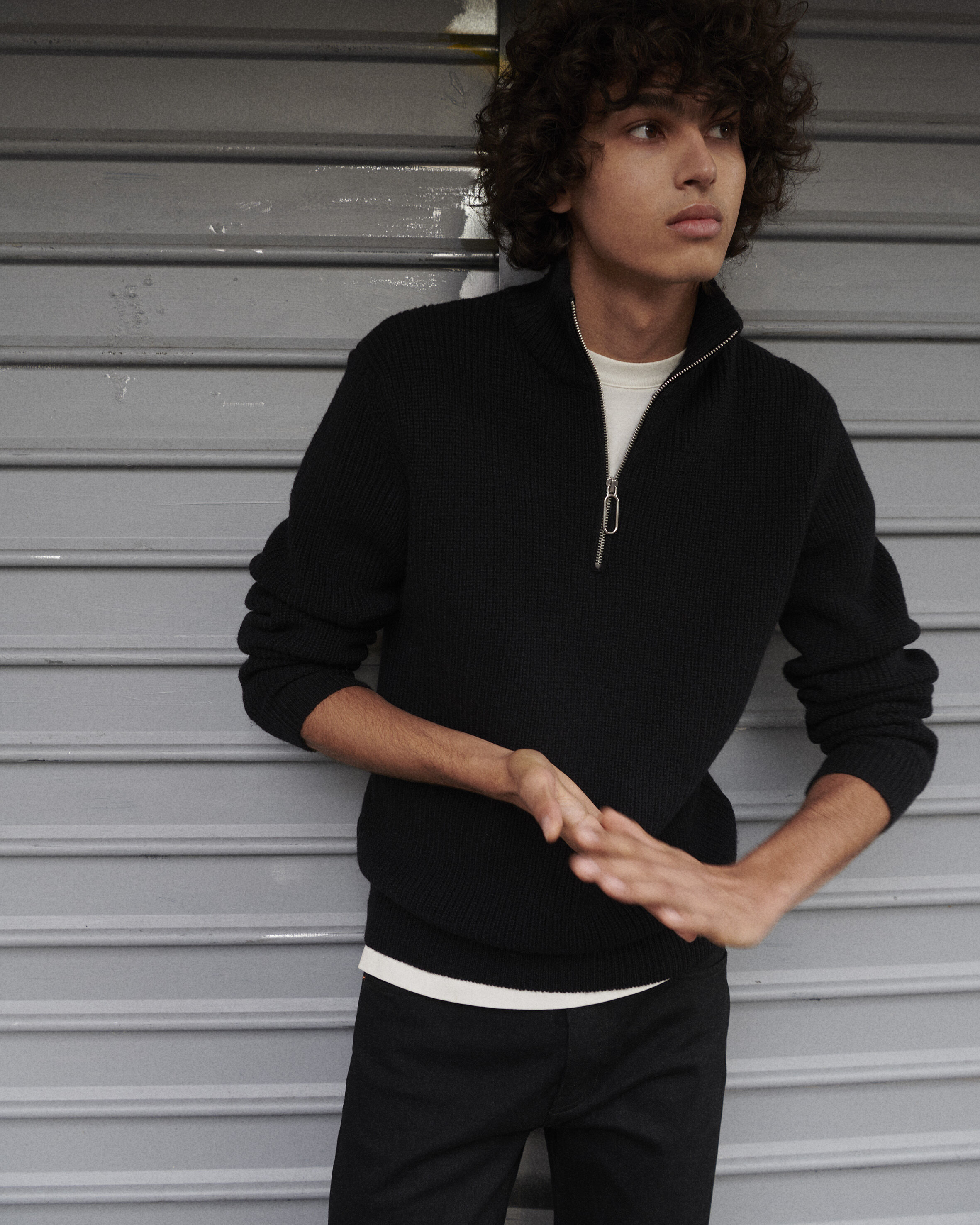 Pull en best sale laine noir homme