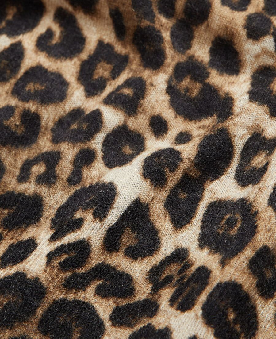 pull en cachemire léopard