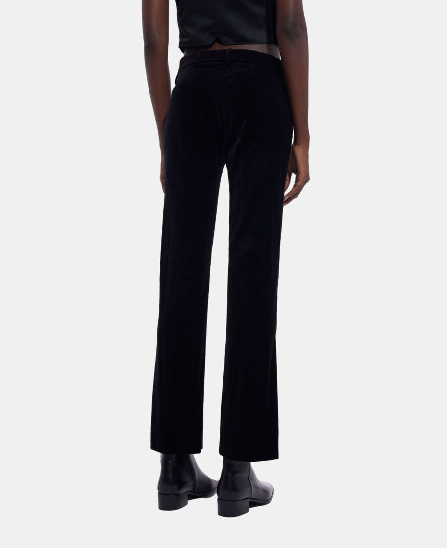black velvet flared suit pants