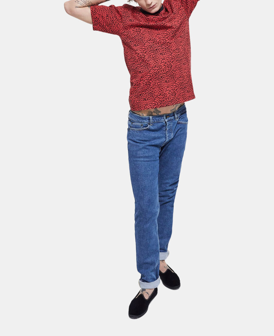 The Kooples HOMME DARK RED t-shirt léopard rouge