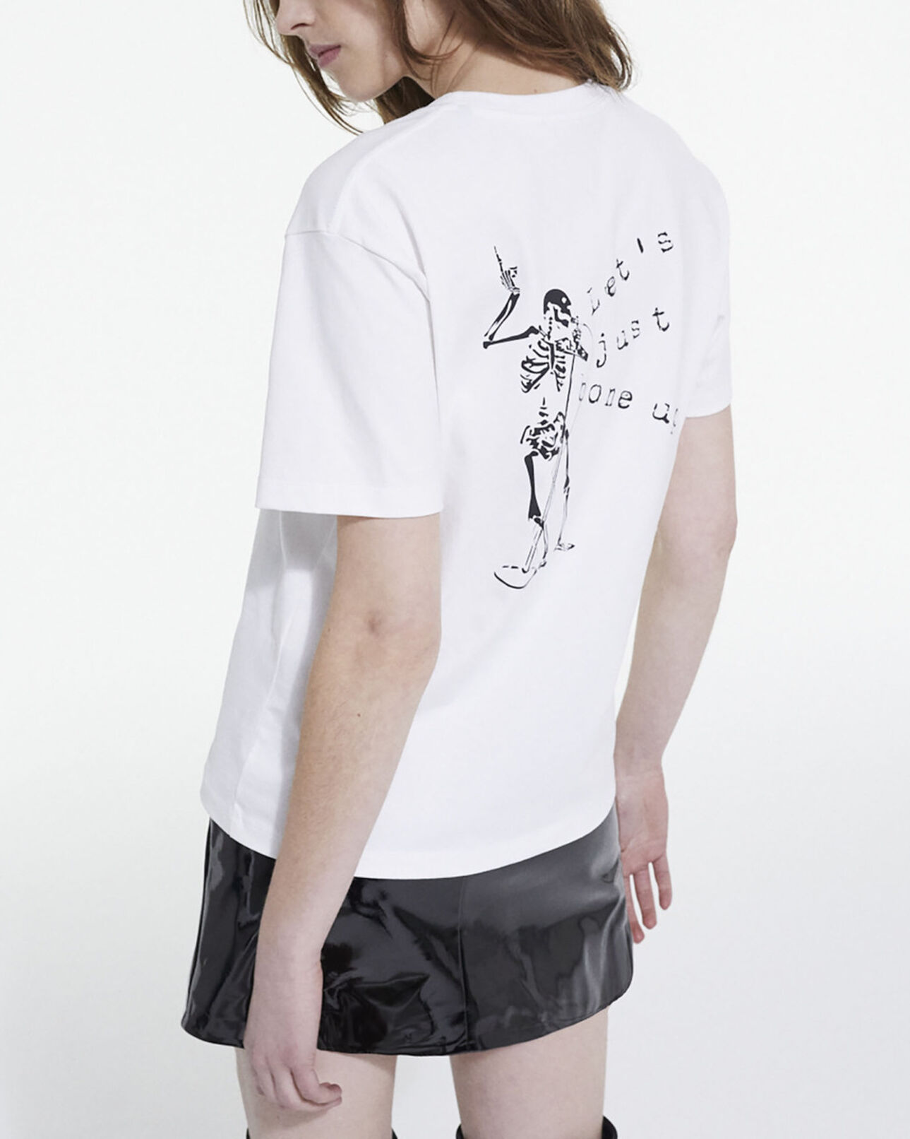 The Kooples WOMEN WHITE white screen print t-shirt