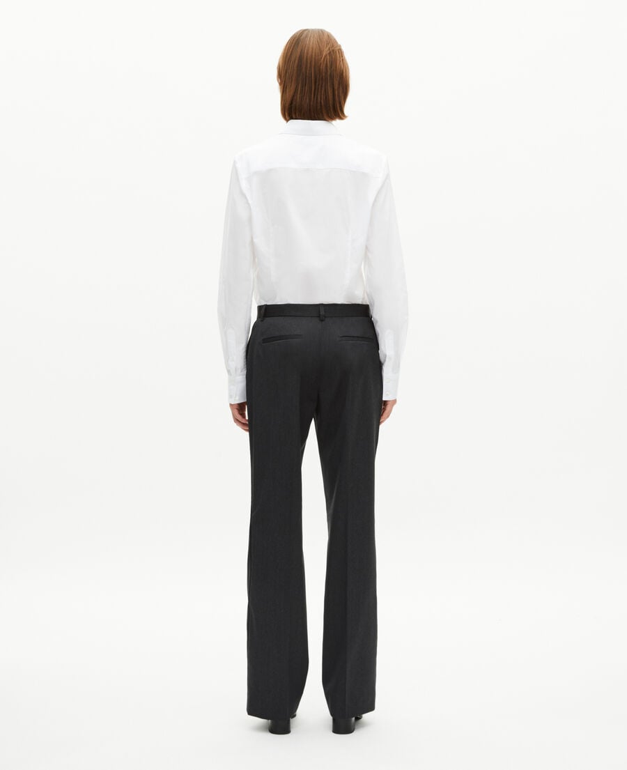 The Kooples F ANTHRACITE dark gray wool straight pants