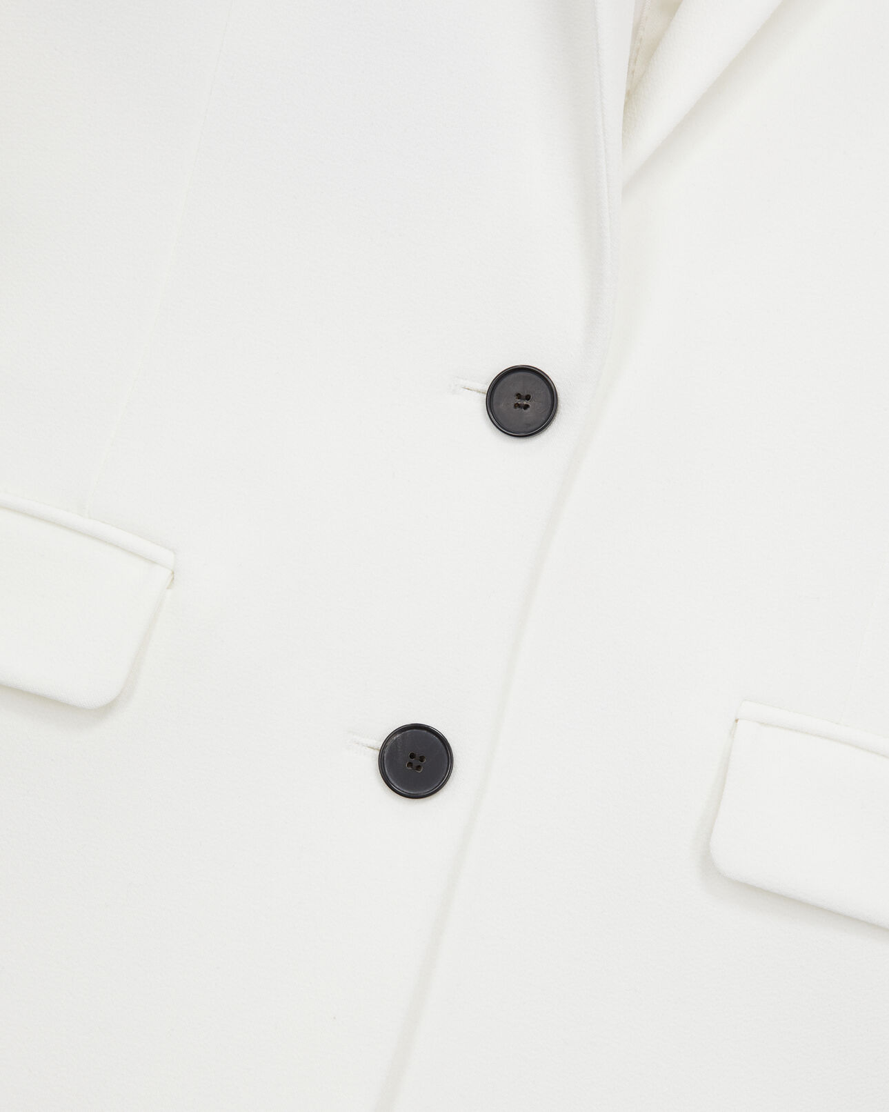 The Kooples WOMEN ECRU white crêpe suit jacket