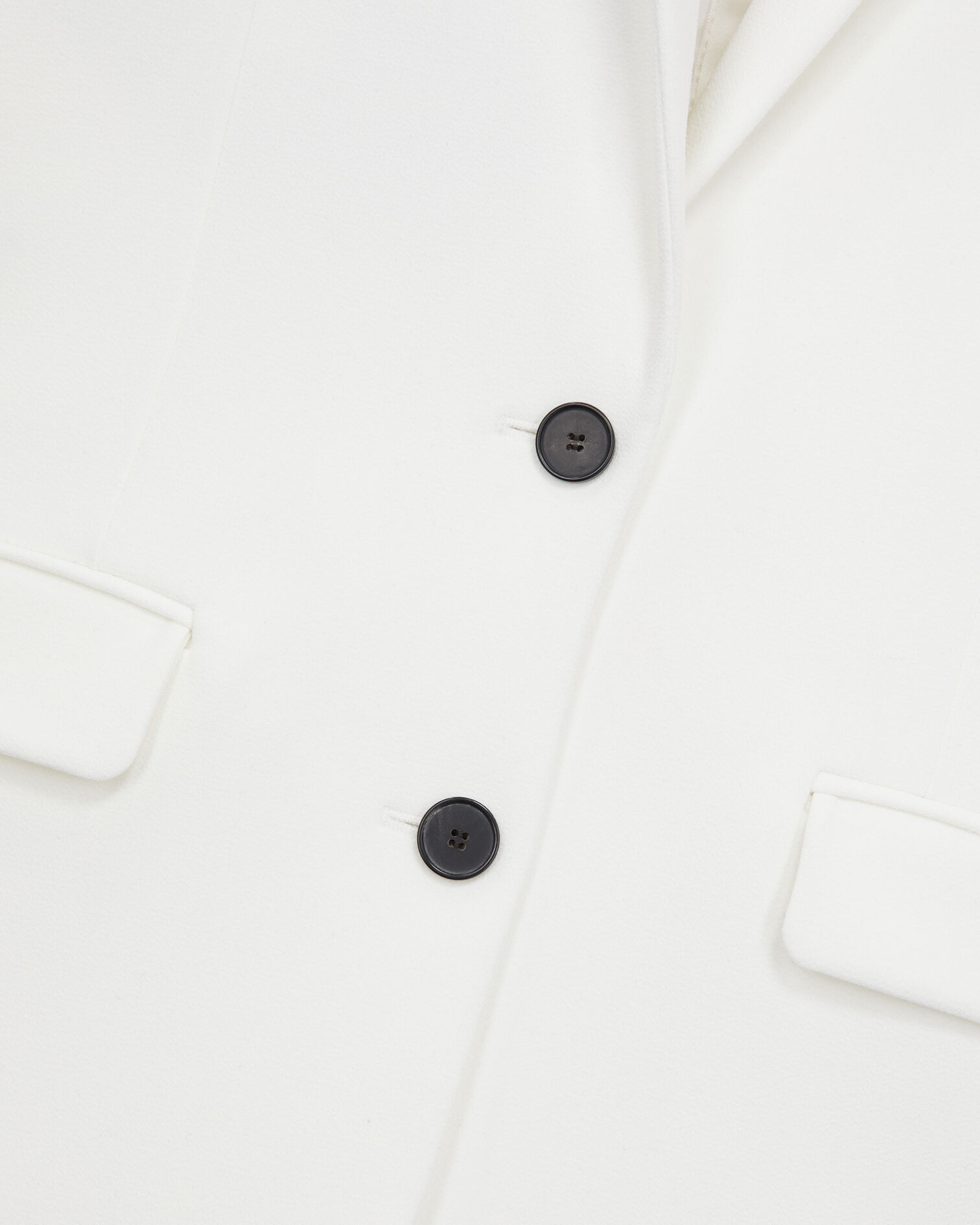 White crêpe suit jacket, ECRU, hi-res image number null