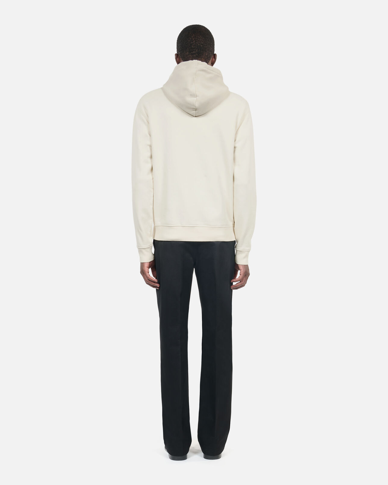 The Kooples HOMME OFF WHITE sweatshirt à capuche logo écru