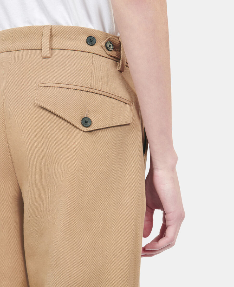 The Kooples MEN CAMEL camel cotton trousers