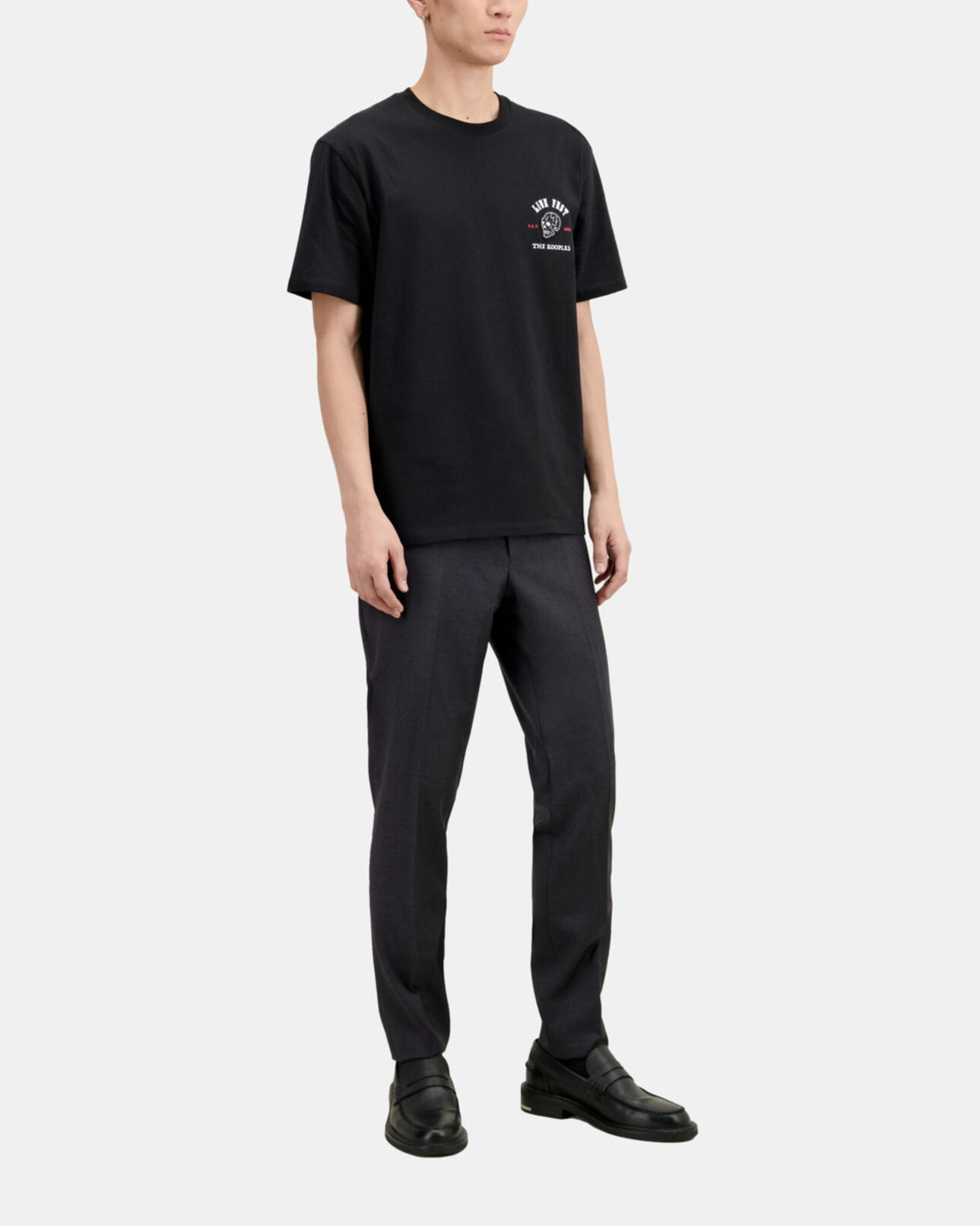 The Kooples MEN BLACK black live fast t-shirt