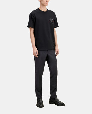 The Kooples HERREN BLACK schwarzes t-shirt mit „live fast“-schriftzug