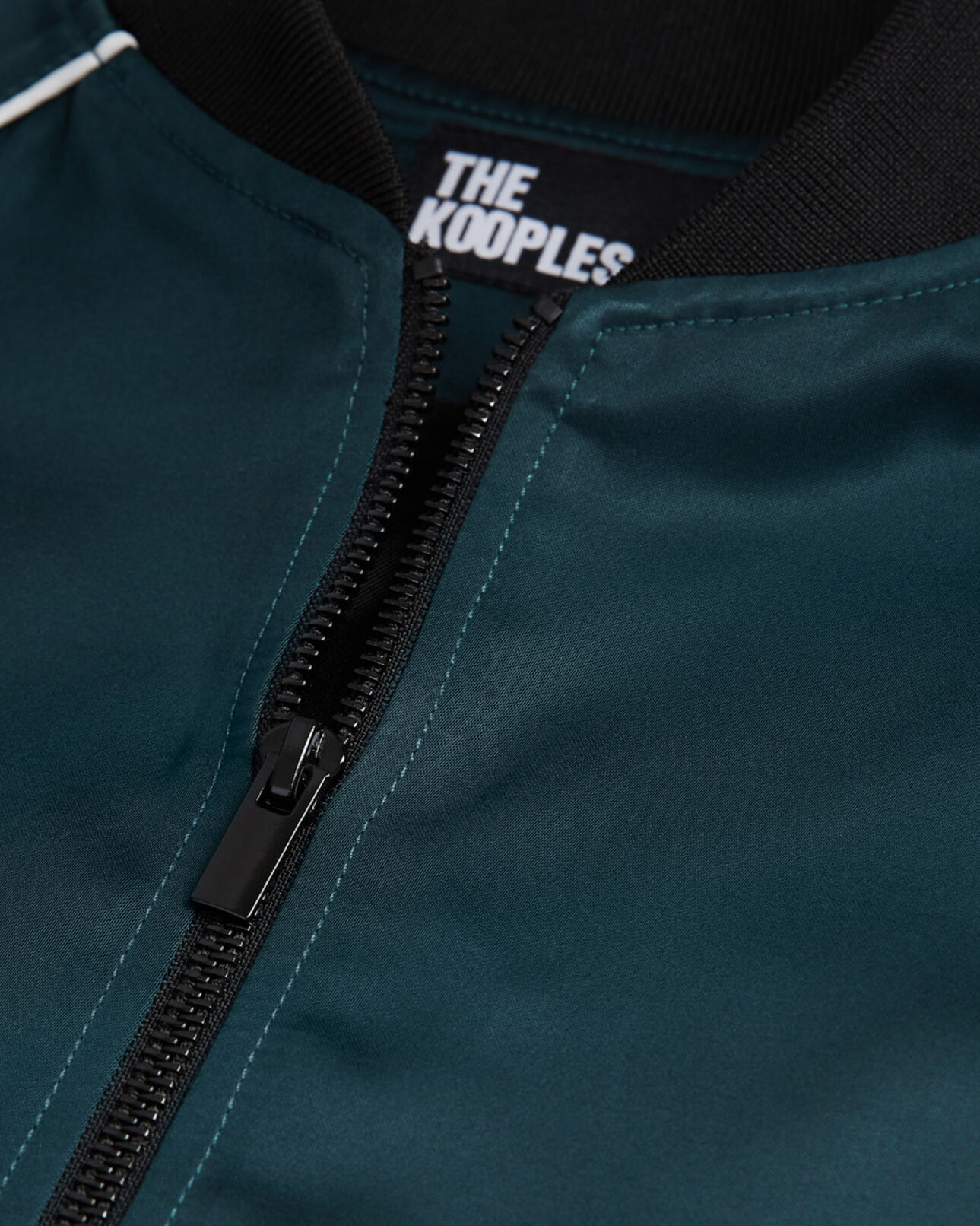The Kooples MUJER GREEN NAVY sudadera cremallera bicolor