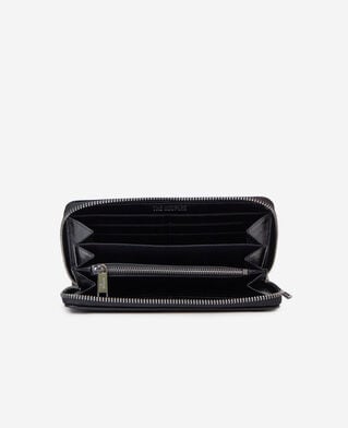 The Kooples UNISEX BLACK schwarze brieftasche mit wappen aus leder