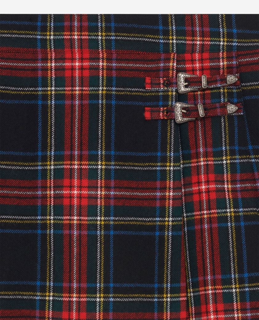 The Kooples FEMME ROUGE NOIR jupe courte motif tartan rouge et noire