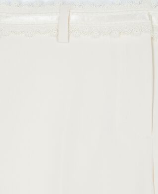 The Kooples MUJER OFF WHITE pantal&oacute;n de pata ancha blanco roto