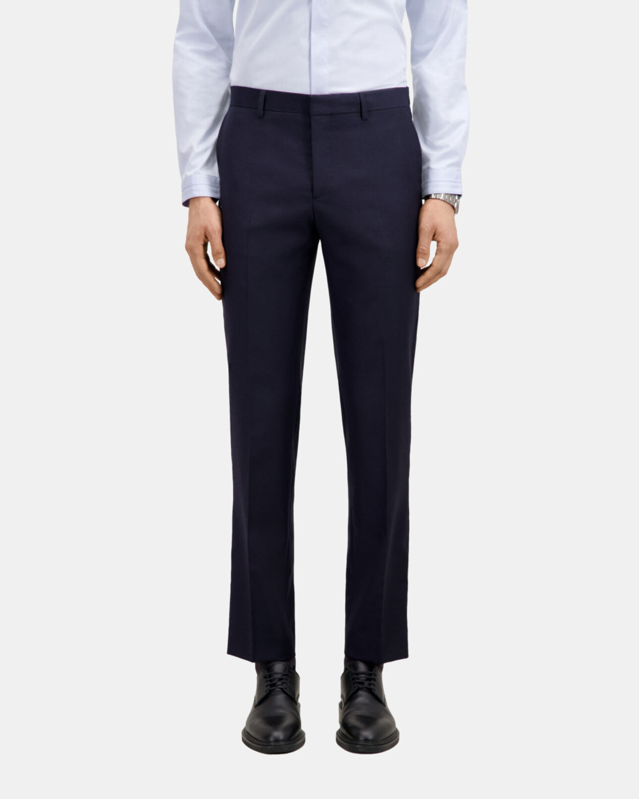 The Kooples HOMME NAVY pantalon de costume bleu marine en laine