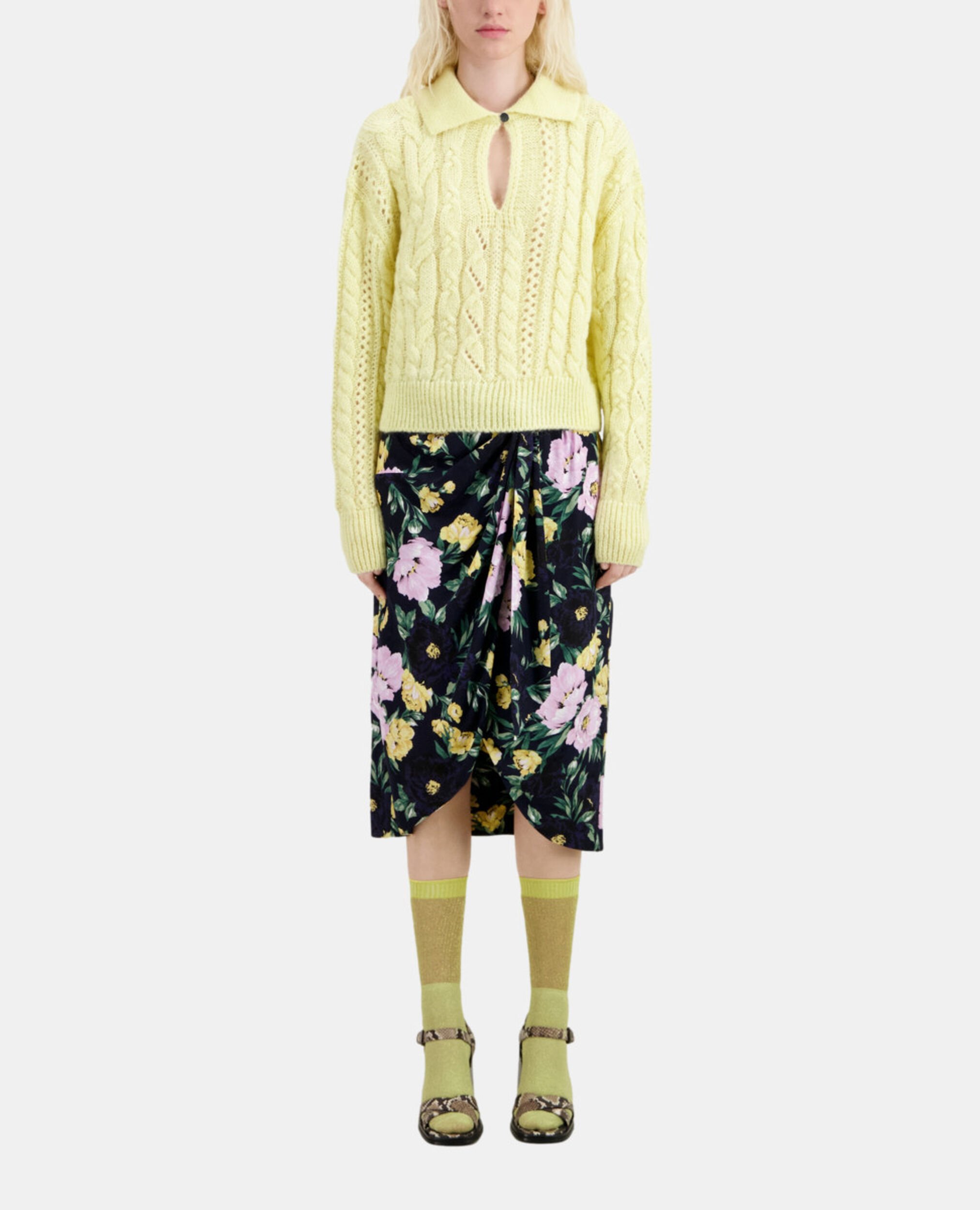 Gelber Pullover aus einer Wollmischung, YELLOW, hi-res image number null