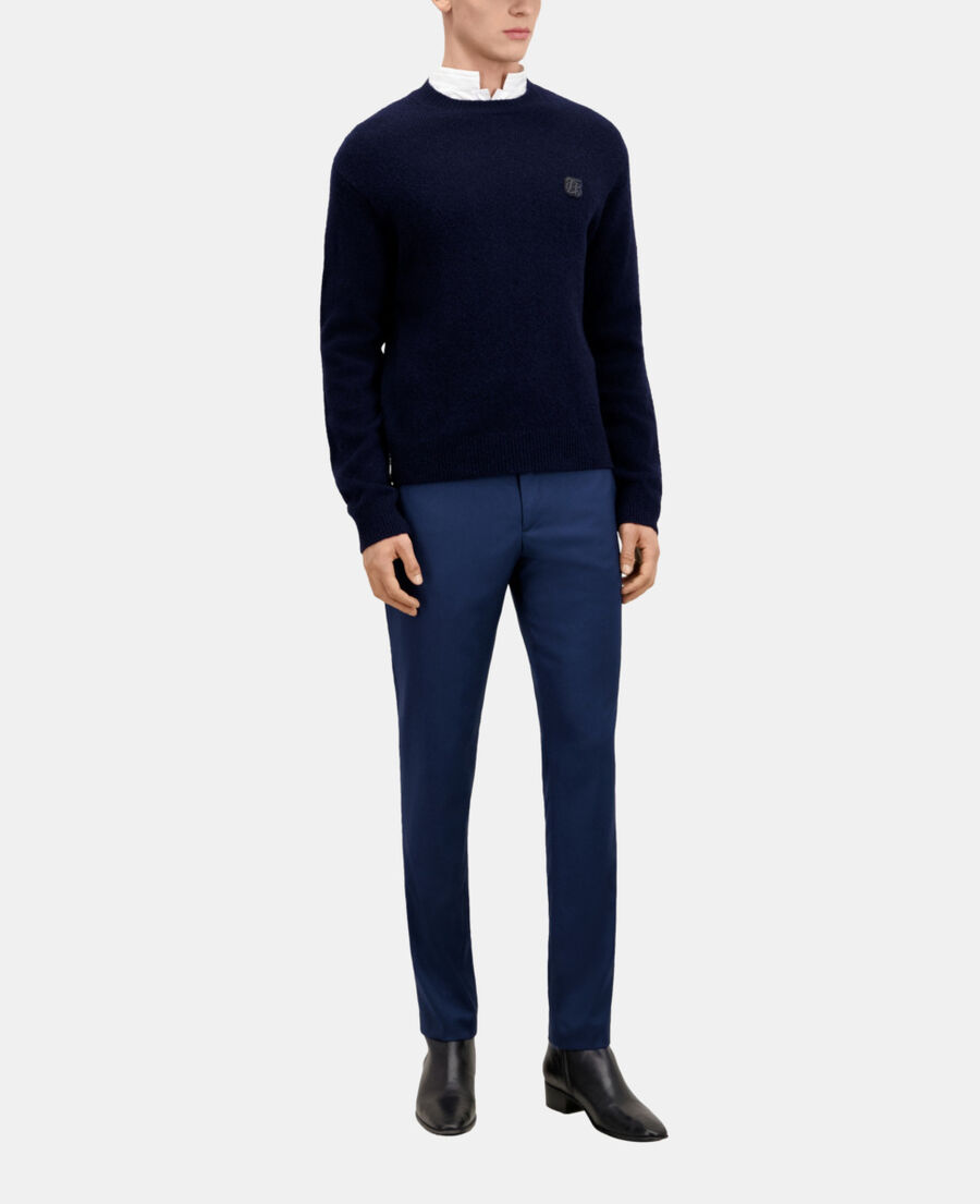 The Kooples H NAVY navy blue wool and alpaca blend sweater