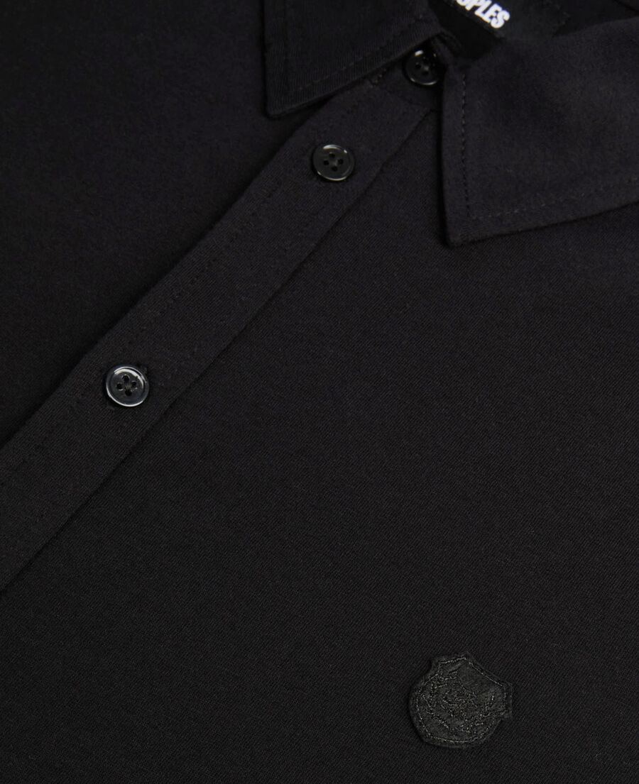 The Kooples MEN BLACK WASHED black shirt-style long-sleeved t-shirt