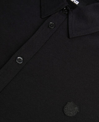 The Kooples MEN BLACK WASHED black shirt-style long-sleeved t-shirt