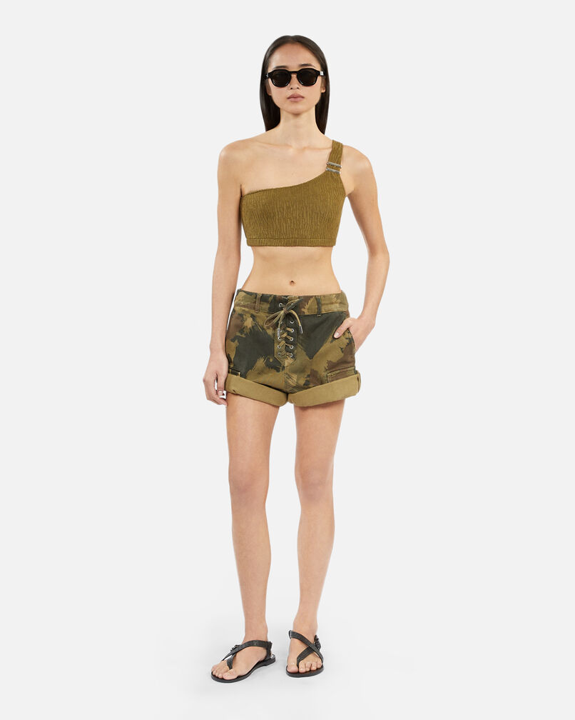 The Kooples FEMME KAKI haut de maillot de bain the kooples x luz asymétrique kaki